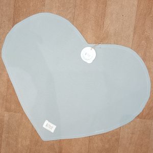 NUVOLE DI STOFFA Tovaglietta americana in cotone a cuore azzurra – 52 x 36 cm